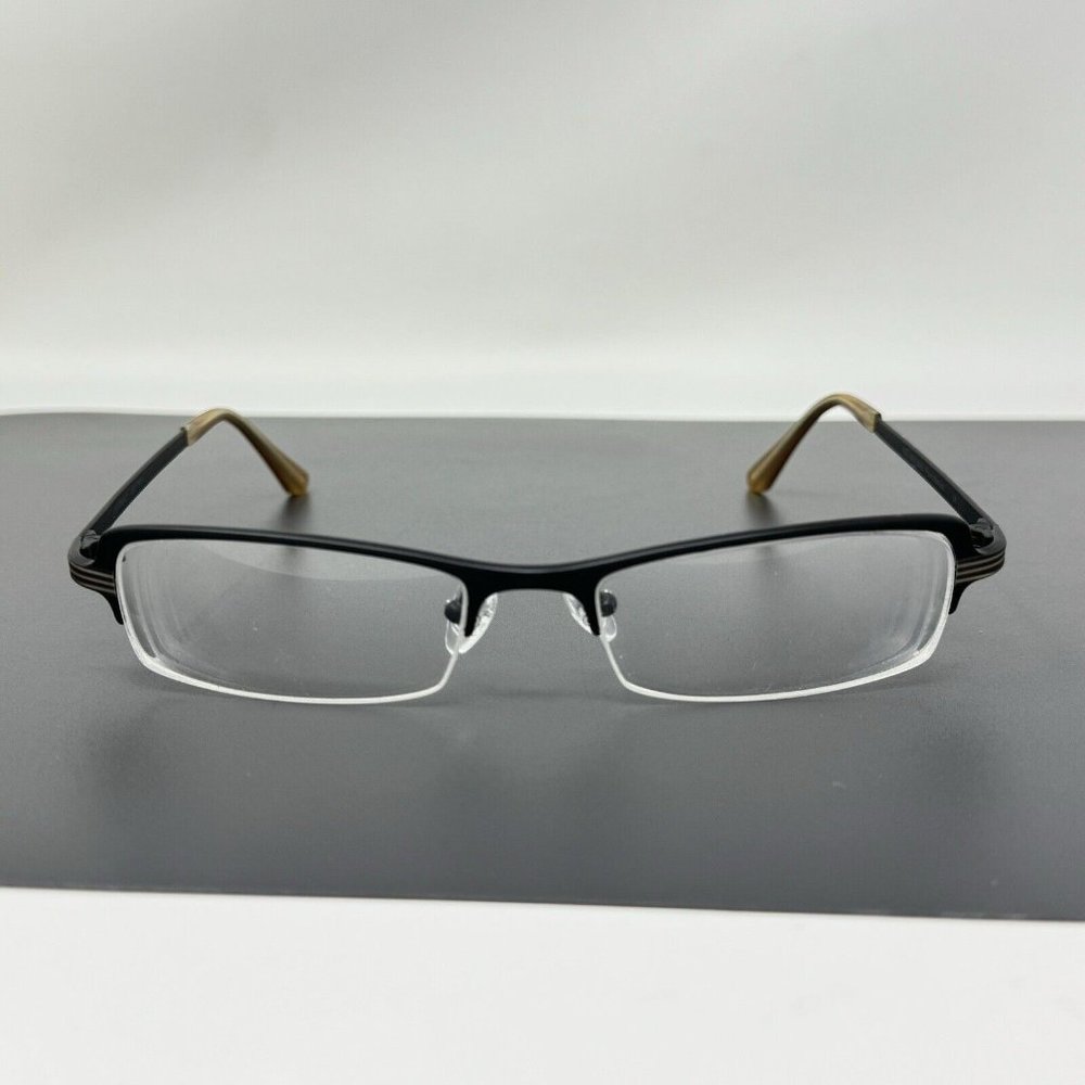 Prodesign Denmark 1352 C. 6022 Black Brown Pure Titanium Eyeglasses Frames 56mm
